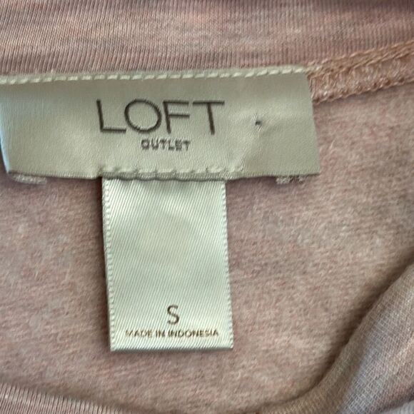 LOFT Lounge Tunic Size Small Pink Long Sleeve - Picture 10 of 11